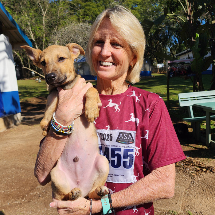 Sarah Van Heerden Running the comrades for just another brown dog campaign