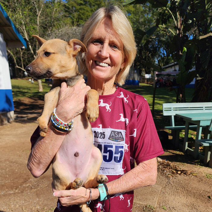 Sarah Van Heerden Running the comrades for just another brown dog campaign
